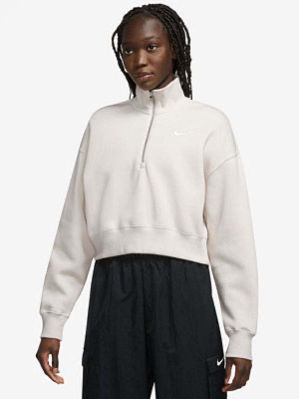 Nike | Phoenix Fleece Quarter-Zip Cropped Sweatshirt